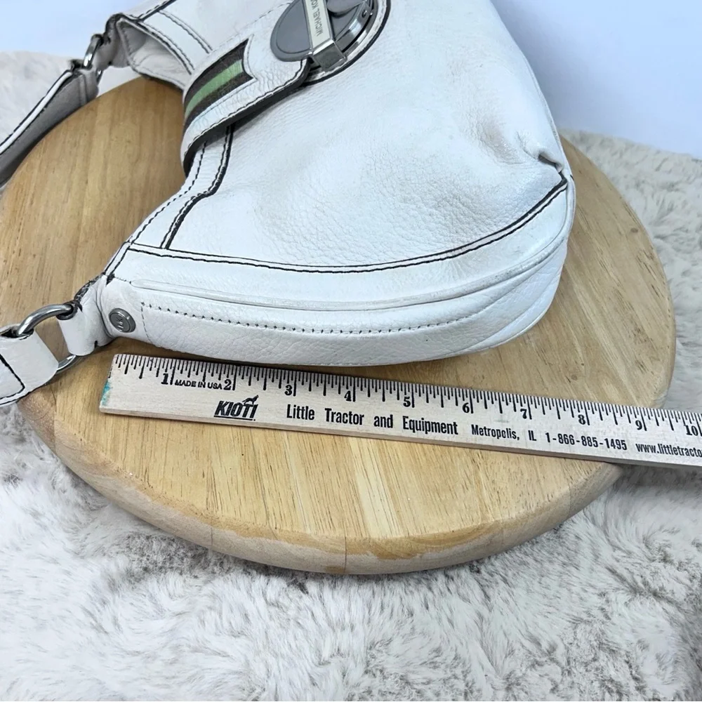 Michael Kors White Shoulder Bag with‎ Silver Hardware